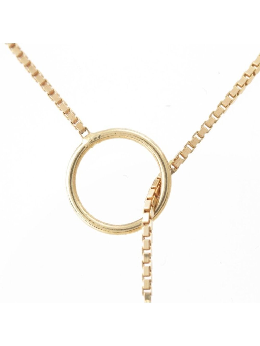 Gucci Lariette Logo Bar Venetian Chain Necklace Gold - Picture 6 of 8
